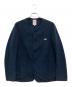 DANTON（ダントン）の古着「FLEECE COLLARLESS JACKET/フリース ノーカラー ジャケット」｜ネイビー