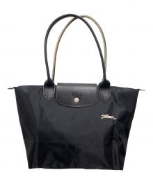 LONGCHAMP（ロンシャン）の古着「ルプリアージュトートバッグ」｜ブラック