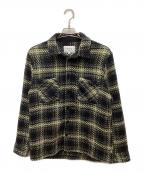 WAX LONDONワックスロンドン）の古着「ホワイティングオーバーシャツ」｜ブラック×イエロー