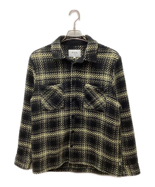 WAX LONDON（ワックスロンドン）WAX LONDON (ワックスロンドン) ホワイティングオーバーシャツ ブラック×イエロー サイズ:Mの古着・服飾アイテム