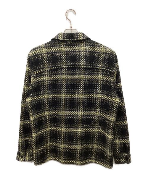 WAX LONDON（ワックスロンドン）WAX LONDON (ワックスロンドン) ホワイティングオーバーシャツ ブラック×イエロー サイズ:Mの古着・服飾アイテム