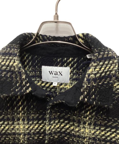 WAX LONDON（ワックスロンドン）WAX LONDON (ワックスロンドン) ホワイティングオーバーシャツ ブラック×イエロー サイズ:Mの古着・服飾アイテム