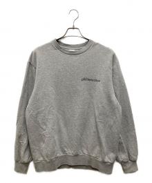 plllllleeeasse（プリーズ）の古着「ロゴクルーネックスウェット」｜グレー