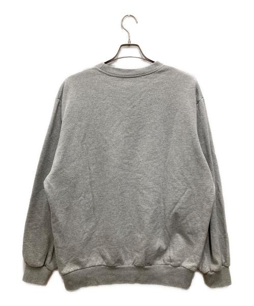 plllllleeeasse（プリーズ）plllllleeeasse (プリーズ) ロゴクルーネックスウェット グレー サイズ:Lの古着・服飾アイテム