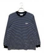 everyone×REEBOK CLASSICエブリワン×リーボック クラシック）の古着「Border Long Sleeve Tee Shirt/ボーダーﾛﾝｸﾞスリーブTシャツ」｜ブラック×ネイビー