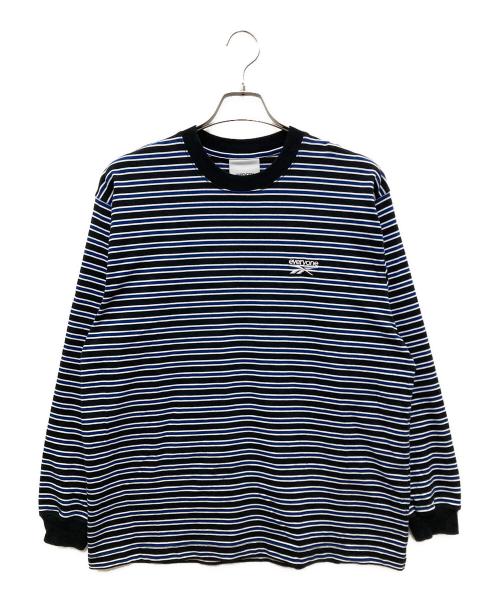 everyone（エブリワン）everyone (エブリワン) REEBOK CLASSIC (リーボック クラシック) Border Long Sleeve Tee Shirt/ボーダーﾛﾝｸﾞスリーブTシャツ ブラック×ネイビー サイズ:Lの古着・服飾アイテム