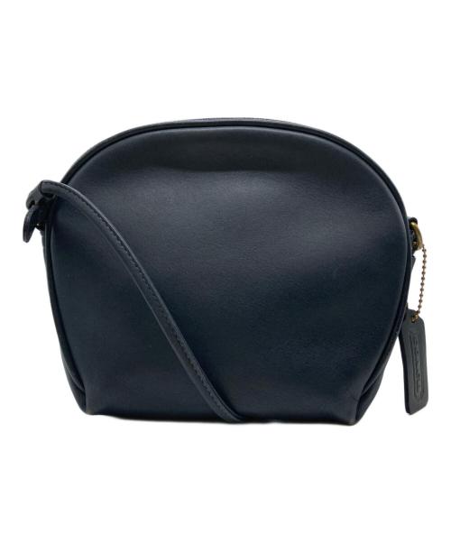 COACH（コーチ）COACH (コーチ) レザーショルダーバッグ ネイビーの古着・服飾アイテム