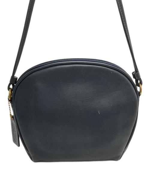 COACH（コーチ）COACH (コーチ) レザーショルダーバッグ ネイビーの古着・服飾アイテム