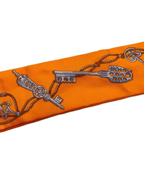HERMES（エルメス）HERMES (エルメス) ツィリースカーフ オレンジ 未使用品の古着・服飾アイテム