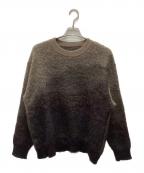 sssteinシュタイン）の古着「GRADATION MOHAIR KNIT」｜ベージュ×ブラック