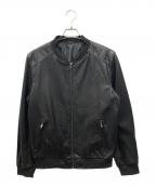URBAN BARONアーバンバロン）の古着「ラムレザーブルゾン」｜ブラック