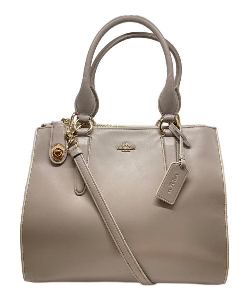 COACH（コーチ）COACH (コーチ) クロスビー キャリーオールバッグ ベージュの古着・服飾アイテム