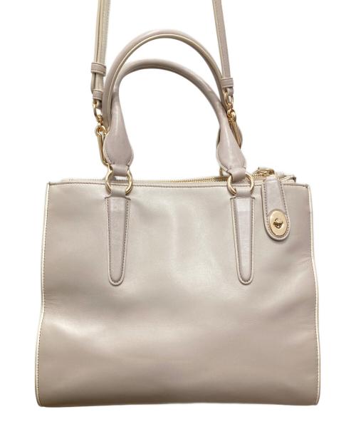 COACH（コーチ）COACH (コーチ) クロスビー キャリーオールバッグ ベージュの古着・服飾アイテム