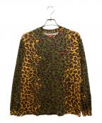 SUPREMEシュプリーム）の古着「24FW Small Box L/S Tee Cheetah」｜グリーン×イエロー