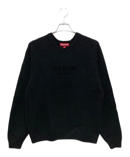 SUPREME（シュプリーム）SUPREME (シュプリーム) 24FW FLOCKED LOGO SWEATER ブラック サイズ:Mの古着・服飾アイテム