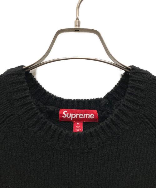 SUPREME（シュプリーム）SUPREME (シュプリーム) 24FW FLOCKED LOGO SWEATER ブラック サイズ:Mの古着・服飾アイテム