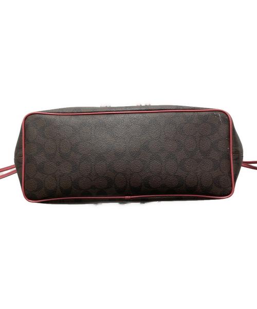 COACH（コーチ）COACH (コーチ) シグネチャー トートバッグ ブラウン×ピンクの古着・服飾アイテム