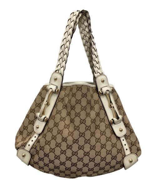 GUCCI（グッチ）GUCCI (グッチ) ホースビットハンドバッグ ベージュの古着・服飾アイテム