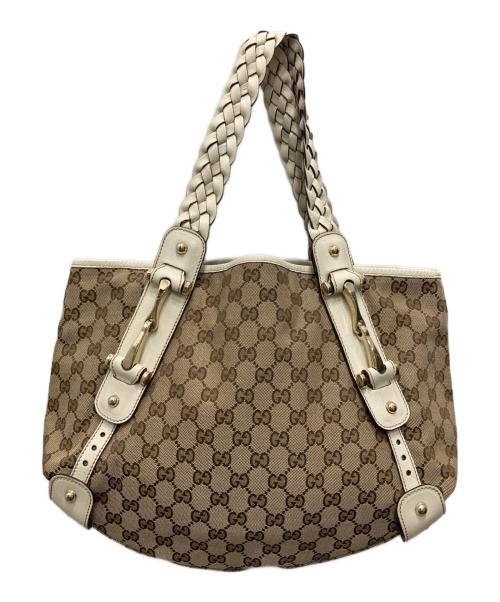 GUCCI（グッチ）GUCCI (グッチ) ホースビットハンドバッグ ベージュの古着・服飾アイテム