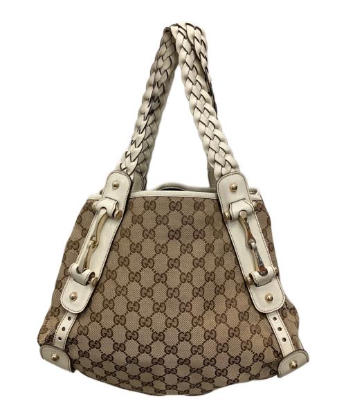 GUCCI（グッチ）GUCCI (グッチ) ホースビットハンドバッグ ベージュの古着・服飾アイテム