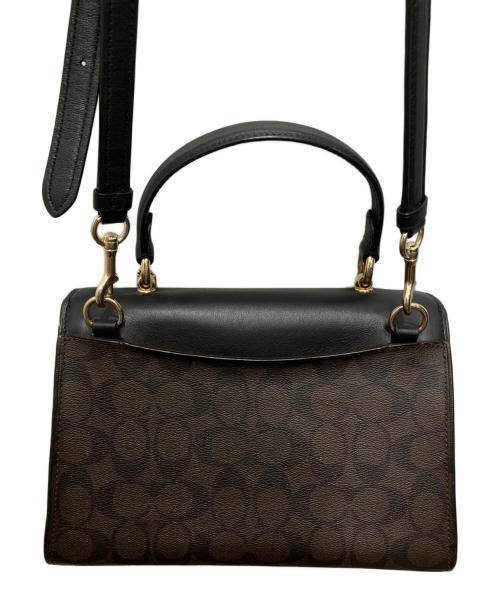 COACH（コーチ）COACH (コーチ) TILLY TOP HANDLE SATCHEL/ティリー トップ ハンドル サッチェル ブラック×ブラウンの古着・服飾アイテム