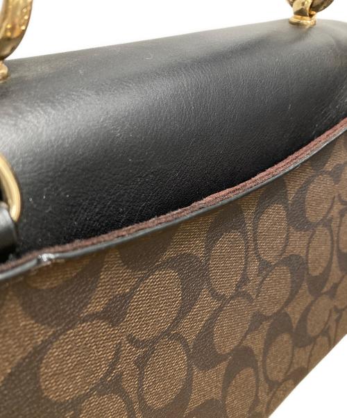 COACH（コーチ）COACH (コーチ) TILLY TOP HANDLE SATCHEL/ティリー トップ ハンドル サッチェル ブラック×ブラウンの古着・服飾アイテム