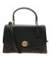 COACH（コーチ）の古着「TILLY TOP HANDLE SATCHEL/ティリー トップ ハンドル サッチェル」｜ブラック×ブラウン