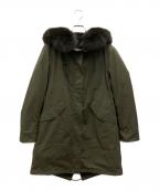 yves salomonイヴサロモン）の古着「Long Iconic parka in waterproof cotton blend with fox and rabbit fur」｜グリーン