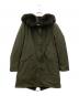 YVES SALOMON（イヴサロモン）の古着「Long Iconic parka in waterproof cotton blend with fox and rabbit fur」｜グリーン