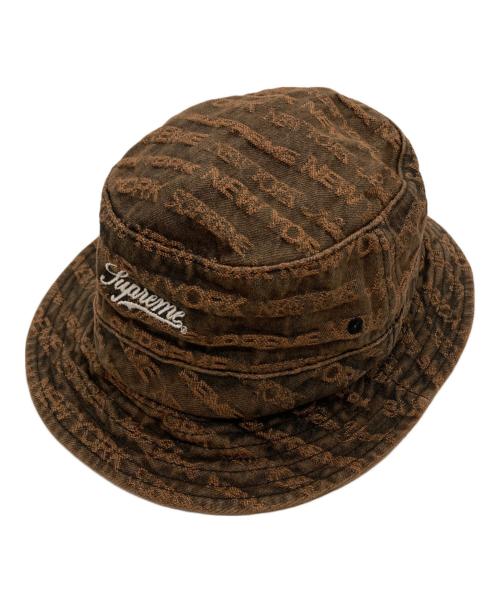 SUPREME（シュプリーム）Supreme (シュプリーム) Multi Type Jacquard Denim Crusher ブラウンの古着・服飾アイテム