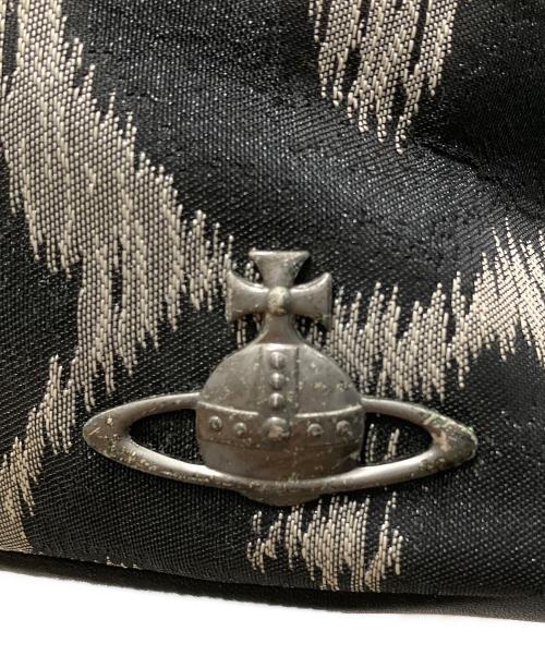 Vivienne Westwood（ヴィヴィアンウエストウッド）Vivienne Westwood (ヴィヴィアンウエストウッド) フラップトートバッグ ブラック×グレーの古着・服飾アイテム