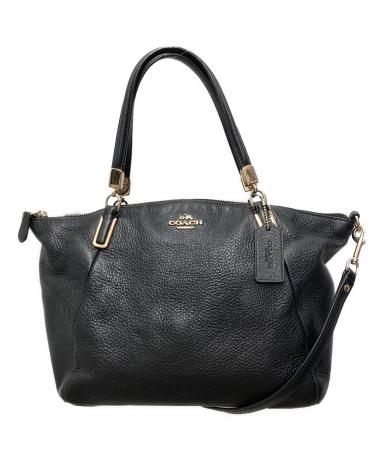 中古・古着通販】COACH (コーチ) 2wayレザーショルダーバッグ ブラック