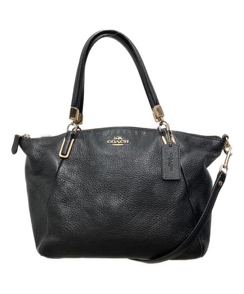 COACH（コーチ）COACH (コーチ) 2wayレザーショルダーバッグ ブラックの古着・服飾アイテム