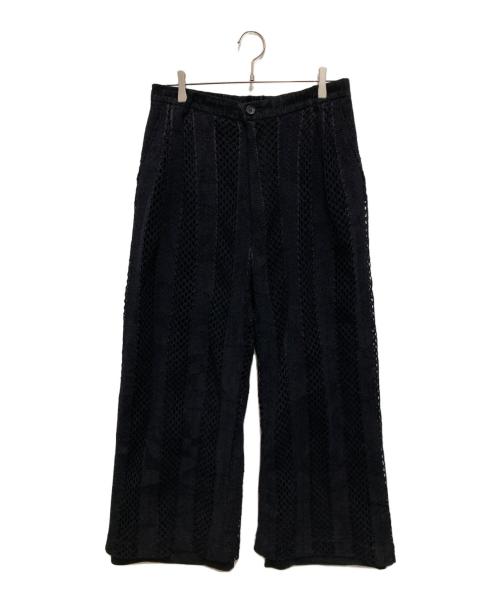TAAKK（ターク）TAAKK (ターク) メッシュ切替ワイドパンツ ブラック サイズ:2の古着・服飾アイテム