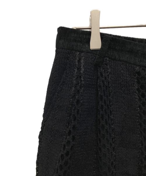 TAAKK（ターク）TAAKK (ターク) メッシュ切替ワイドパンツ ブラック サイズ:2の古着・服飾アイテム