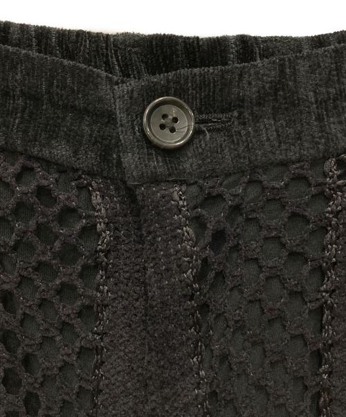TAAKK（ターク）TAAKK (ターク) メッシュ切替ワイドパンツ ブラック サイズ:2の古着・服飾アイテム
