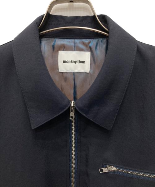 MONKEY TIME（モンキータイム）MONKEY TIME (モンキータイム) エアーバックサテンシリーズ ジップ ジャケット ネイビー サイズ:Sの古着・服飾アイテム