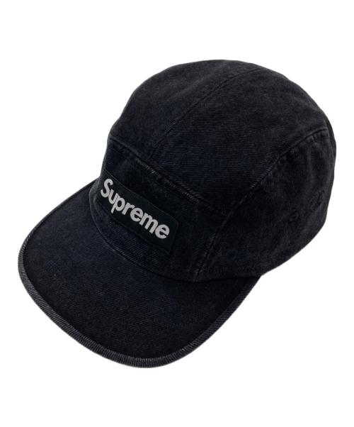 SUPREME（シュプリーム）Supreme (シュプリーム) Washed Chino Twill Camp Cap/ウォッシュド チノ ツイル キャンプ キャップ ブラックの古着・服飾アイテム