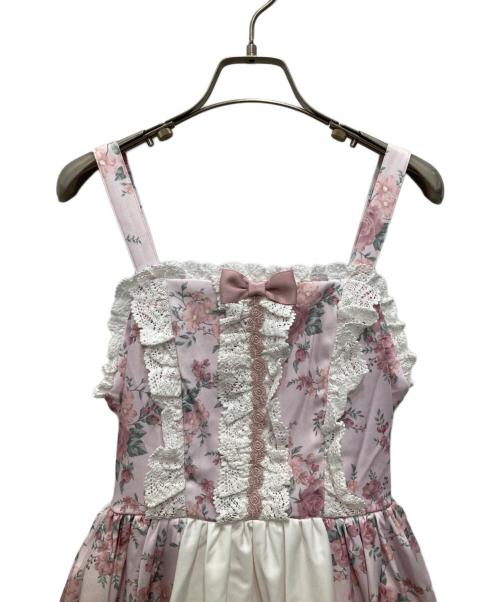 CHALMIERE（シャルミエール）chalmiere (シャルミエール) クラシカルローズ柄ジャンスカ ピンク サイズ:Mの古着・服飾アイテム