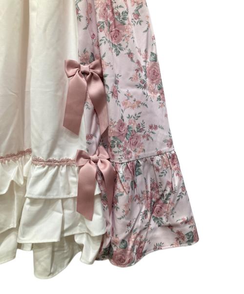 CHALMIERE（シャルミエール）chalmiere (シャルミエール) クラシカルローズ柄ジャンスカ ピンク サイズ:Mの古着・服飾アイテム