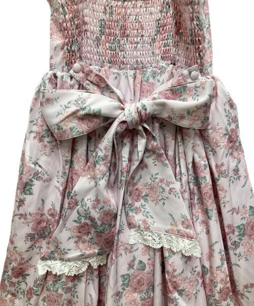 CHALMIERE（シャルミエール）chalmiere (シャルミエール) クラシカルローズ柄ジャンスカ ピンク サイズ:Mの古着・服飾アイテム