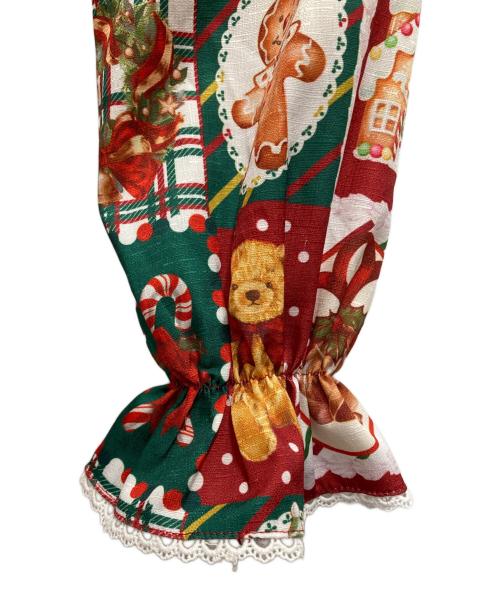 CHALMIERE（シャルミエール）chalmiere (シャルミエール) クリスマス柄ワンピース レッド サイズ:Mの古着・服飾アイテム