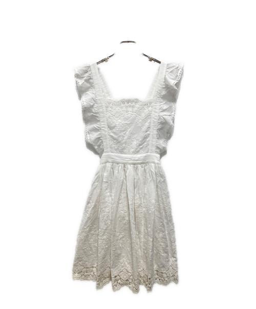 CHALMIERE（シャルミエール）chalmiere (シャルミエール) カントリーエプロン ホワイト サイズ:M 未使用品の古着・服飾アイテム