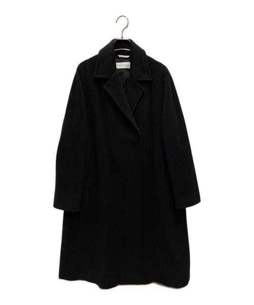 MaxMara（マックスマーラ）MaxMara (マックスマーラ) カシミヤ混ウールコート ブラック サイズ:Sの古着・服飾アイテム