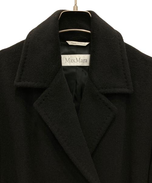 MaxMara（マックスマーラ）MaxMara (マックスマーラ) カシミヤ混ウールコート ブラック サイズ:Sの古着・服飾アイテム