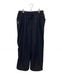Stripes For Creative（ストライプ フォー クリエイティブ）の古着「SUPER WIDE TAPERED EASY PANTS」｜ネイビー