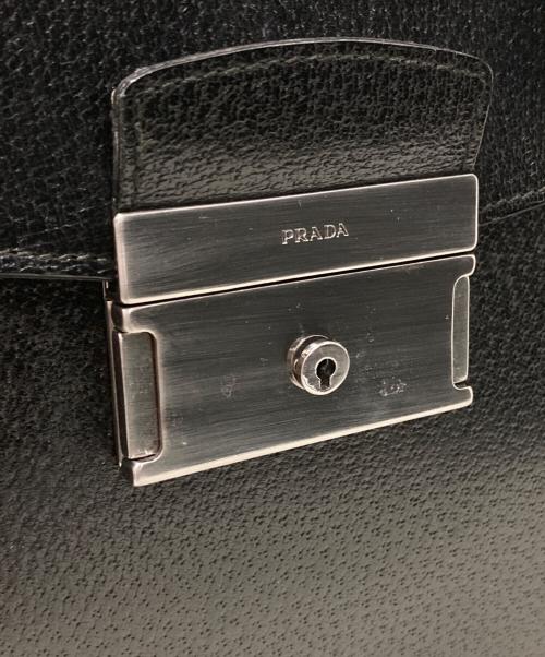 PRADA（プラダ）PRADA (プラダ) レザービジネスバッグ ブラックの古着・服飾アイテム