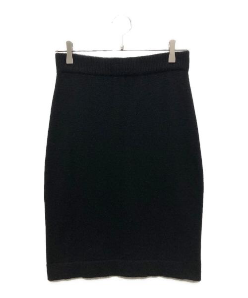 CHANEL（シャネル）CHANEL (シャネル) カシミヤスカート ブラック サイズ:Sの古着・服飾アイテム