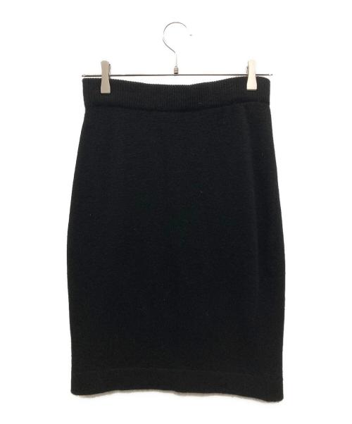 CHANEL（シャネル）CHANEL (シャネル) カシミヤスカート ブラック サイズ:Sの古着・服飾アイテム