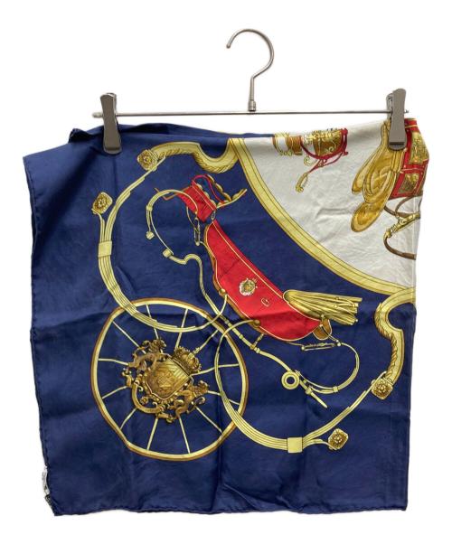 HERMES（エルメス）HERMES (エルメス) スカーフ ネイビーの古着・服飾アイテム